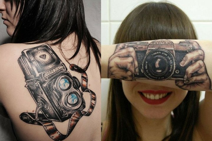 30+ Fantastic Body Camera Tattoos For Every Camera Lover