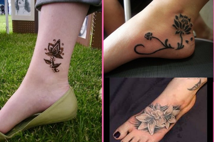 20+ Stunning and Beautiful Flower Ankle Tattoos