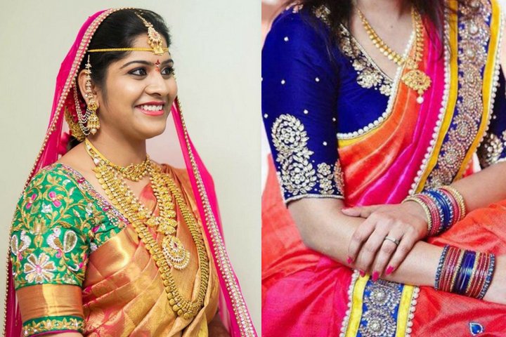 Party Wear Designer Sarees With Embroidered Work Blouses