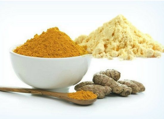 Chickpea flour and turmeric