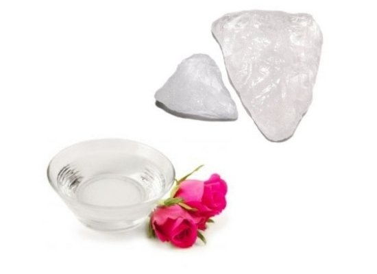 Alum with rose water