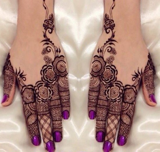 Finger Decorated Mehndi Design