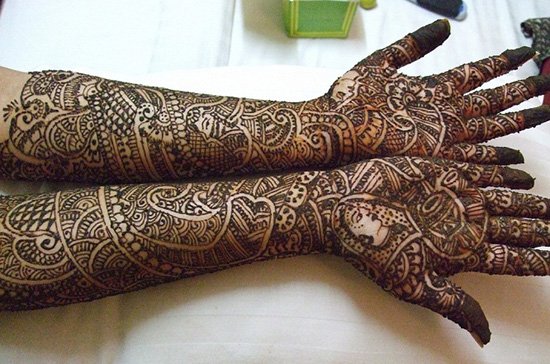 Full Arm Length Mehndi Design