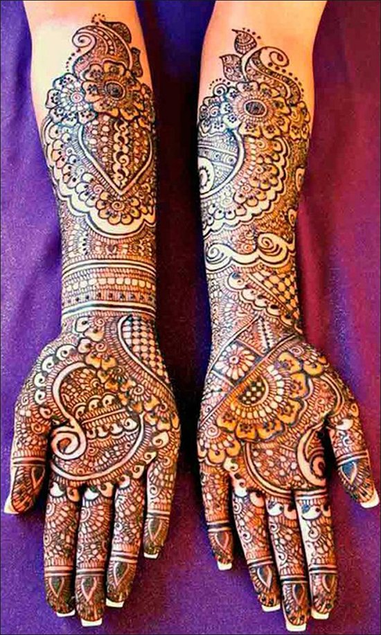 Latest full hands dulhan mehandi