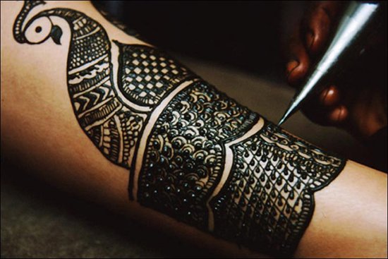 Matching Peacock Henna Design