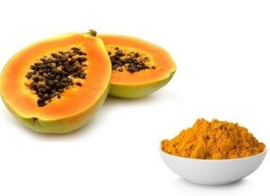 Papaya with turmeric