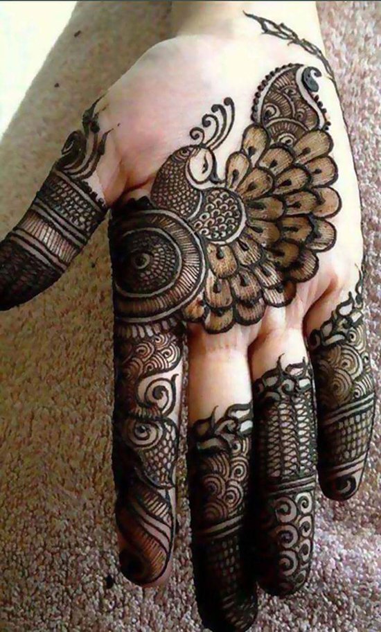 Peacock Dubai Mehndi Pattern
