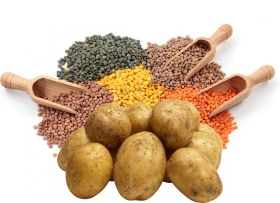 Potato with lentils