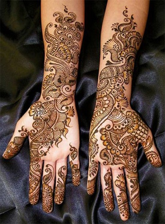 Shaded Full hands Dulhan mehandi