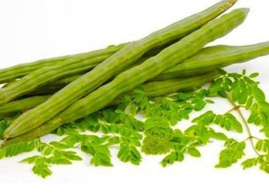 Drumsticks and drumstick leaves
