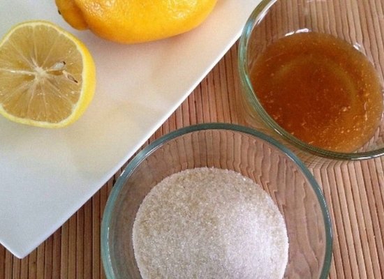 Lemon, honey and sugar