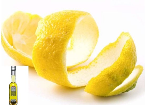 lemon peel with olive oil