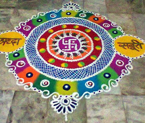 Swastik Diwali Rangoli Patterns