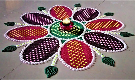 Dotted rangoli patterns