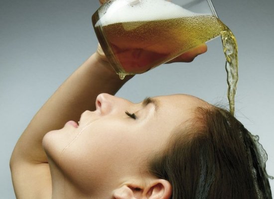 Beer hair mask