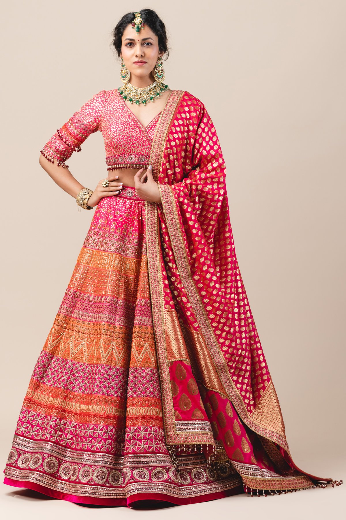 Paneled Lehenga