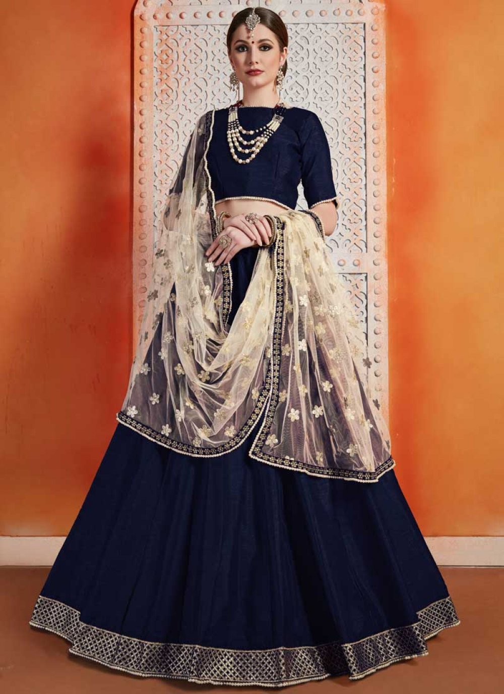 A-line lehenga choli style