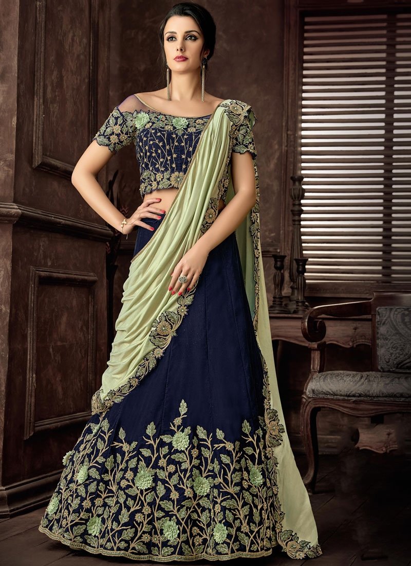 A-line lehenga choli style