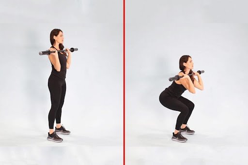 Weighted Front Rack Squat 