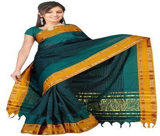 green saree