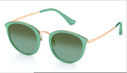 Green Oval Stylish Goggles for Girls