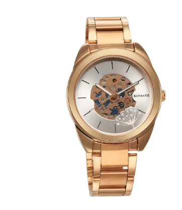 Silver Dial Stainless Steel Strap Watch for Women